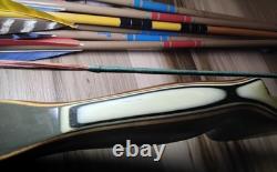 Vtg BEAR Glassed Powered Kodiak Magnum Recurve Bow AMO 52 45X# 9U11122 -Arrows