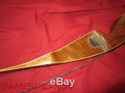 Vtg BEAR Grizzly Glass Powered Recurve Hunting Bow AMO 56 43# with String