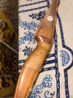 Vtg Bear Glass Powered Alaskan Recurve Bow 62 Model # 43 Rare Black Brown