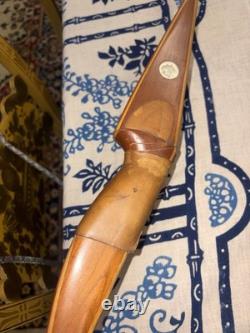 Vtg Bear Glass Powered Alaskan Recurve Bow 62 Model # 43 Rare Black Brown