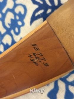 Vtg Bear Glass Powered Alaskan Recurve Bow 62 Model # 43 Rare Black Brown