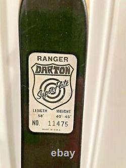 Vtg Darton Ranger Super Flite Recurve Traditional Bow Right Hand 45# Length 58