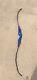 Vtg Fred Bear Archery Take Down Archery Bow Aluminum Blue Handle Red Limbs Rough