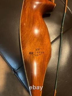 Vtg WING ARCHERY/RED WING HUNTER RECURVE BOW 58/45#DrawRW2833