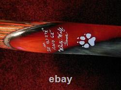 White Wolf custom Recurve, Left-hand, Beowulf, Red Moon motif, 35#