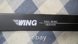 Wing Red Wing Hunter Take Down Recurve Bow Right Handed 60# 58 Inch Mint