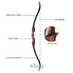 Wooden Riser 60 Archery US Hunting Takedwon Recurve Bow and Arrow Shooting