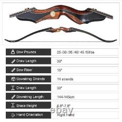 Wooden Riser 60 Archery US Hunting Takedwon Recurve Bow and Arrow Shooting